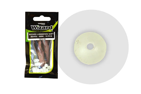 Kedvezmény WIZARD HARCSÁZÓ GUMIGYÖNGY FOSZFORESZKÁLÓ 6MM 10DB