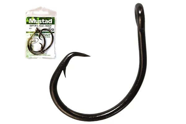 MUSTAD DEMON WIDE GAP CIRCLE HOOK 5/0 5DB/CSOMAG Expressz kézbesítés