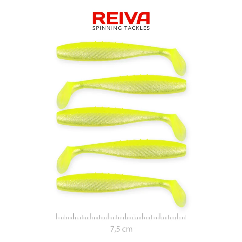 FLAT MINNOW SHAD 7,5CM 5DB/CS (FLASH LEMONADE) Olcsó