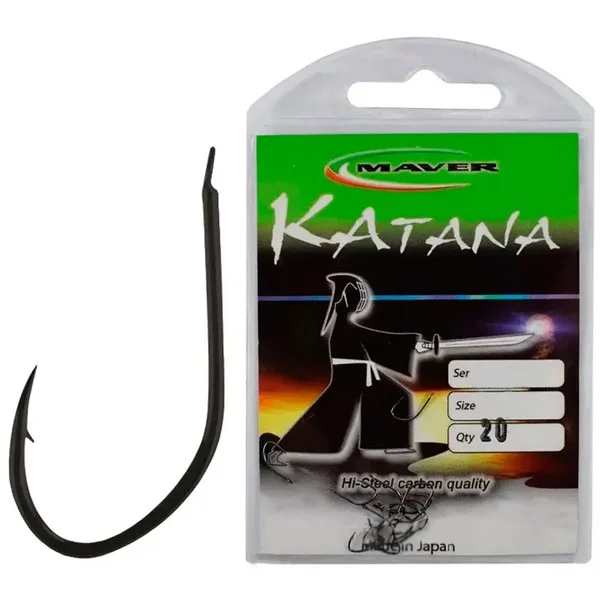 MAVER HOOK KATANA BLACK NICKELLED FLATTED Expressz kézbesítés