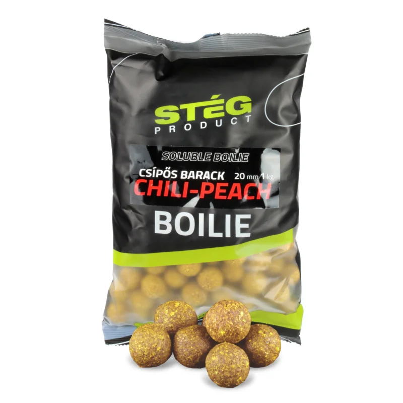 Vedd meg online STÉG SOLUBLE BOILIE 20MM 1KG CHILI-PEACH
