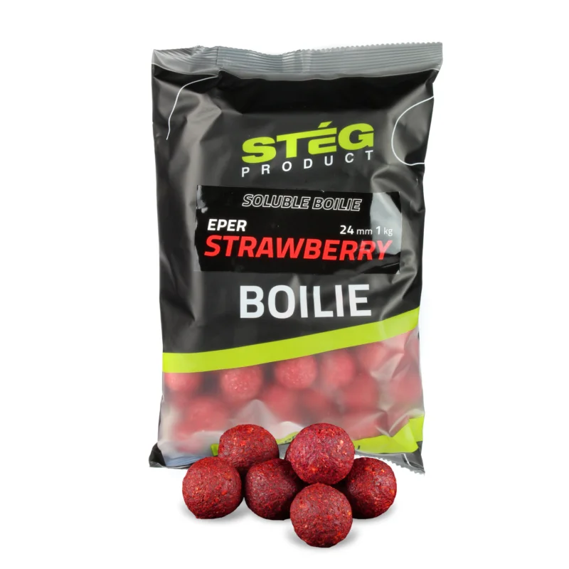 STÉG SOLUBLE BOILIE 20MM 1KG STRAWBERRY Vásárlói kedvenc