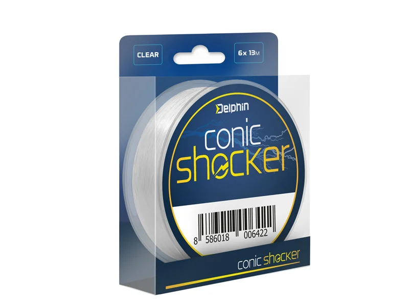 Azonnali szállítás KÓNUSZOS DOBÓ ELŐKE DELPHIN CONIC SHOCKER / 6X13M 0.30MM-0.50MM