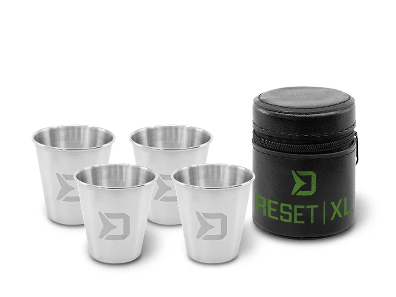 Legjobb ár DELPHIN RESET XL 4V1 ROZSDAMENTES ACÉL PÁLINKÁSPOHÁR KÉSZLET 4X70ML
