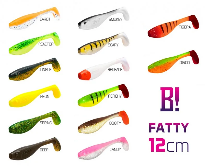 Árengedmény BOMB! GUMIHAL FATTY / 5DB 12CM/NEON