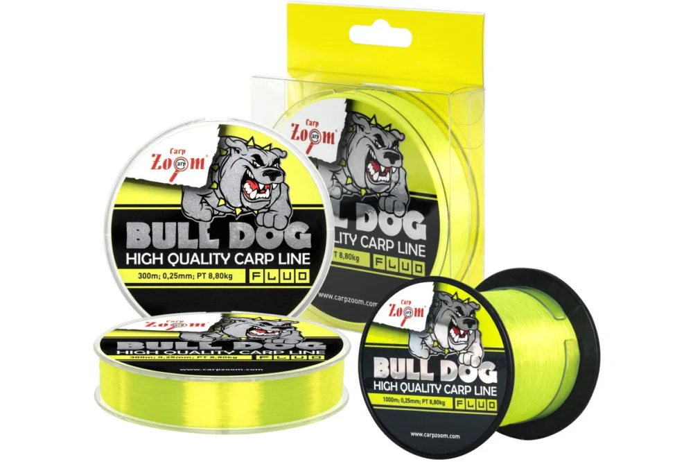 Azonnali szállítás CZ BULL-DOG FLUO MONOFIL PONTYOZÓ HORGÁSZZSINÓR, O 0,25 MM, 300 M, 8,8 KG, FLUO ZÖLD