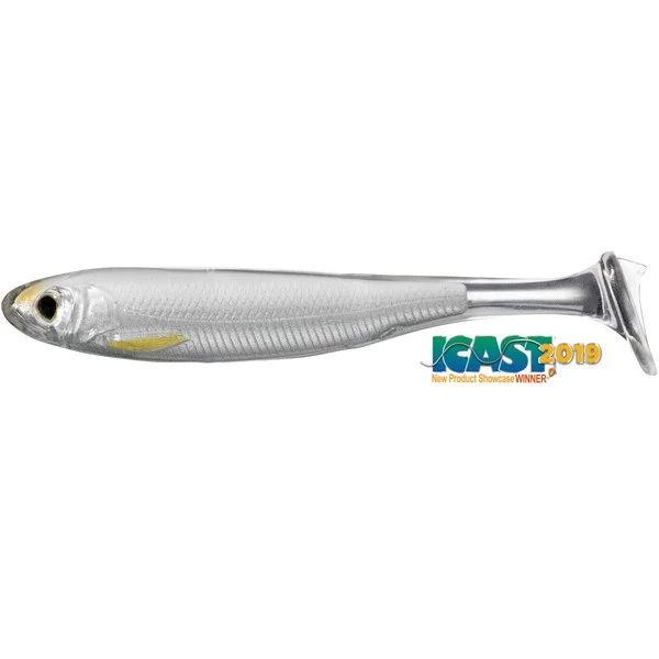 LIVETARGET SLOW-ROLL SHINER PADDLE TAIL SILVER/PEARL 100 MM Végkiárusítás