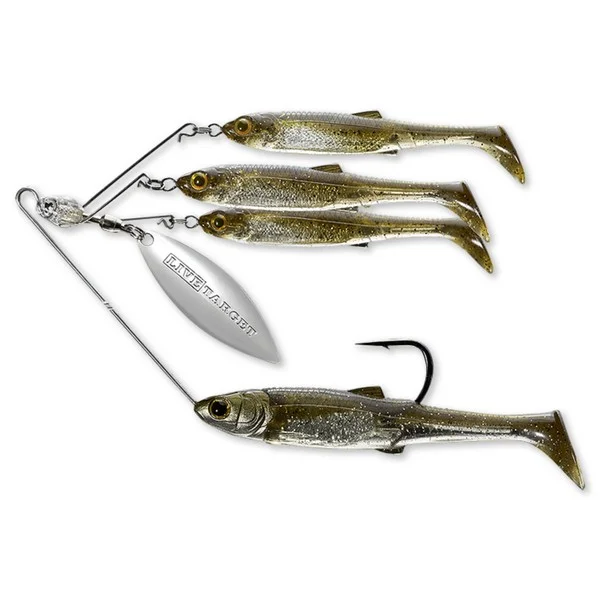 Prémium LIVETARGET MINNOW SPINNER RIG DARK AMBER/GOLD SMALL 11 G