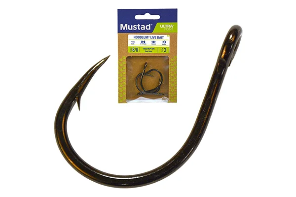 MUSTAD HOODLUM LIVE BAIT HOOK 10/0 3DB/CSOMAG Ne maradj le