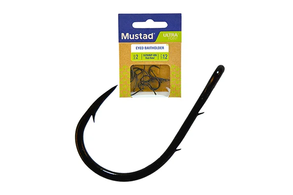 MUSTAD EYED BAITHOLDER HOOK 10 12DB/CSOMAG Gyors kiszállítás
