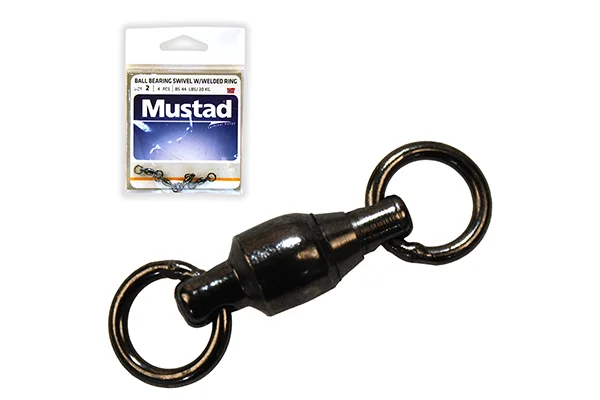 MUSTAD BALL BEARING SWIVEL W/WELDED RING 3 BLACK NICKEL 3DB/CSOMAG Szezonális akció