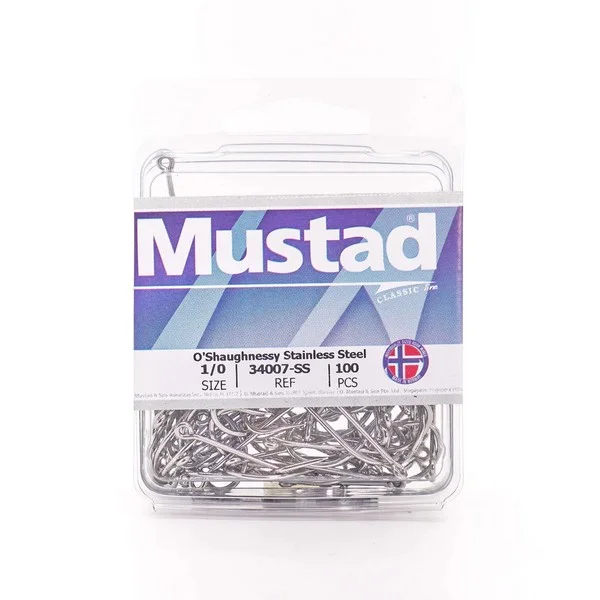 Vedd meg most MUSTAD O`SHAUGHNESSY STAINLESS HOOKS STAINLESS STEEL 7/0 3DB/CSOMAG