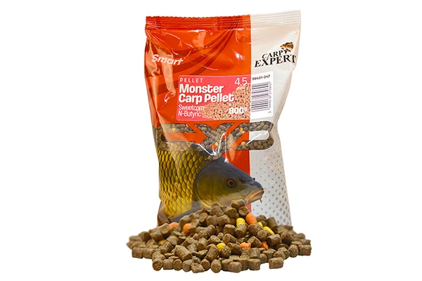 Szezonális akció CARP EXPERT SMART MONSTER CARP PELLET 800G SWEETCORN-N-BUTIRYC 4,5MM