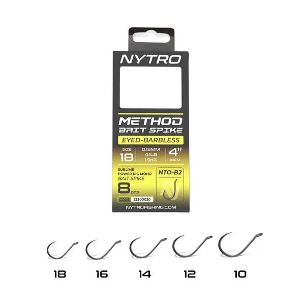 NYTRO NTO-B2 ELŐKÖTÖTT SZAKÁLL NÉLKÜLI CSALITÜSKÉS METHOD ELŐKE 10 CM 14/0,19MM Korlátozott ajánlat