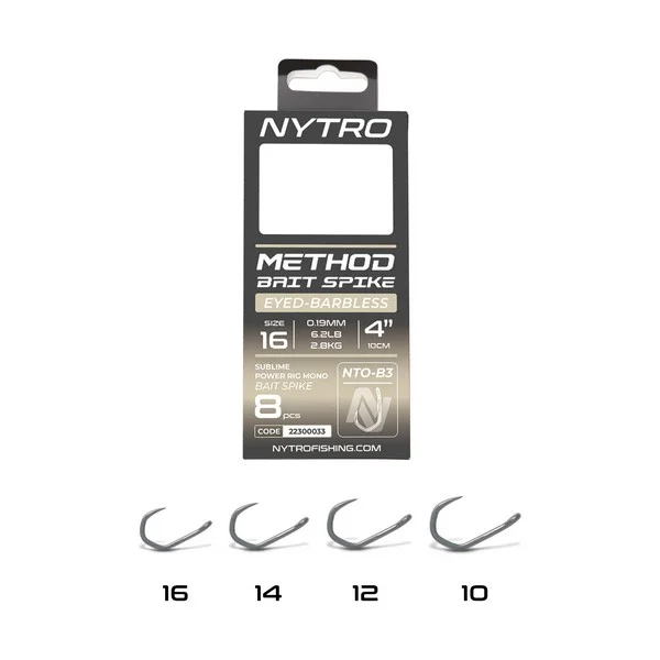 NYTRO NTO-B3 ELŐKÖTÖTT SZAKÁLL NÉLKÜLI CSALITÜSKÉS METHOD ELŐKE 10 CM 10/0,25MM Azonnal elérhető