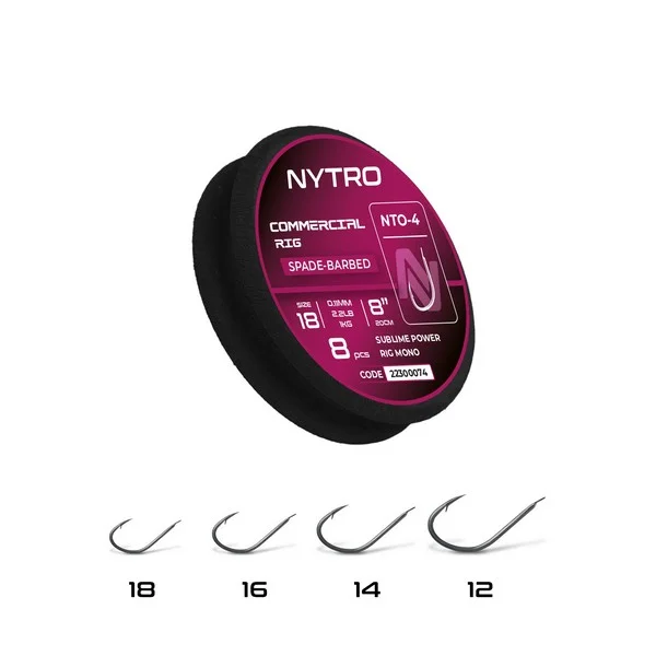 Alacsony ár NYTRO NTO4 COMMERCIAL ELŐKÖTÖTT SZAKÁLLAS ELŐKE 20 CM 12/0,15MM