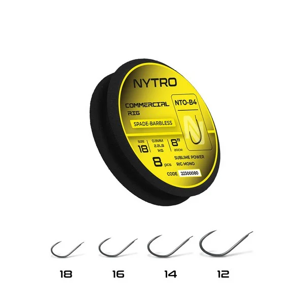 Végkiárusítás NYTRO NTO4 COMMERCIAL ELŐKÖTÖTT SZAKÁLL NÉLÜLI ELŐKE 20 CM 12/0,15MM