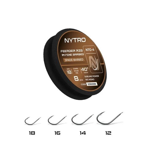 NYTRO NTO4 FINE FEEDER ELŐKÖTÖTT SZAKÁLLAS ELŐKE 100 CM 16/0,13MM Outlet