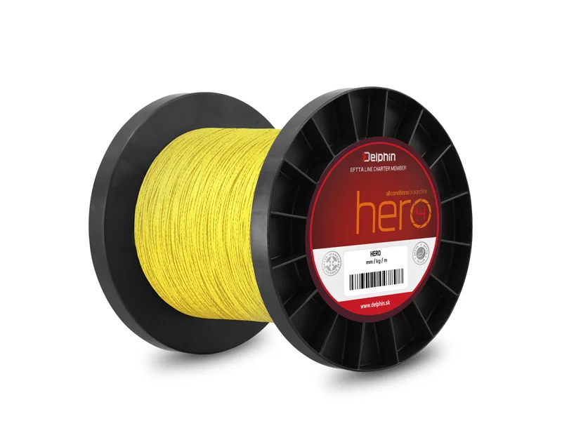 Prémium DELPHIN HERO 4 / FLUO SÁRGA 0,25MM 16,8KG 1000M