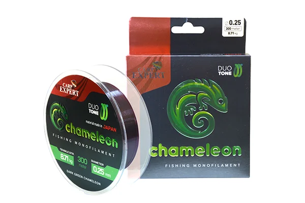 Azonnali szállítás CARP EXPERT CHAMELEON 600M/SPOOL SHINY DARK GREEN 0.28MM 10,55KG