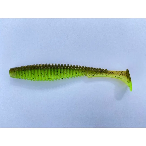 Szuper ajánlat FISHUP_U-SHAD 4" (8PCS.), 204 - GREEN PUMPKIN/CHARTREUSE