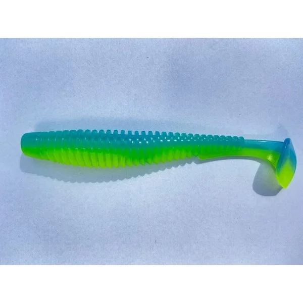 FISHUP_U-SHAD 4" (8PCS.), 206 - SKY/CHARTREUSE Szuper akció