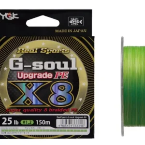 Gyors kiszállítás YGK G-soul X8 Upgrade PE - PE2,5(~0,26mm) 200m 8 szálas fonott, fluo zöld szín Fonott zsinór