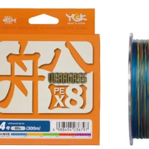 YGK VERAGASS FUNE X8 - PE5(~0,37mm) 100m 8 szálas fonott, 10m x 5 szín Fonott zsinór Bestseller