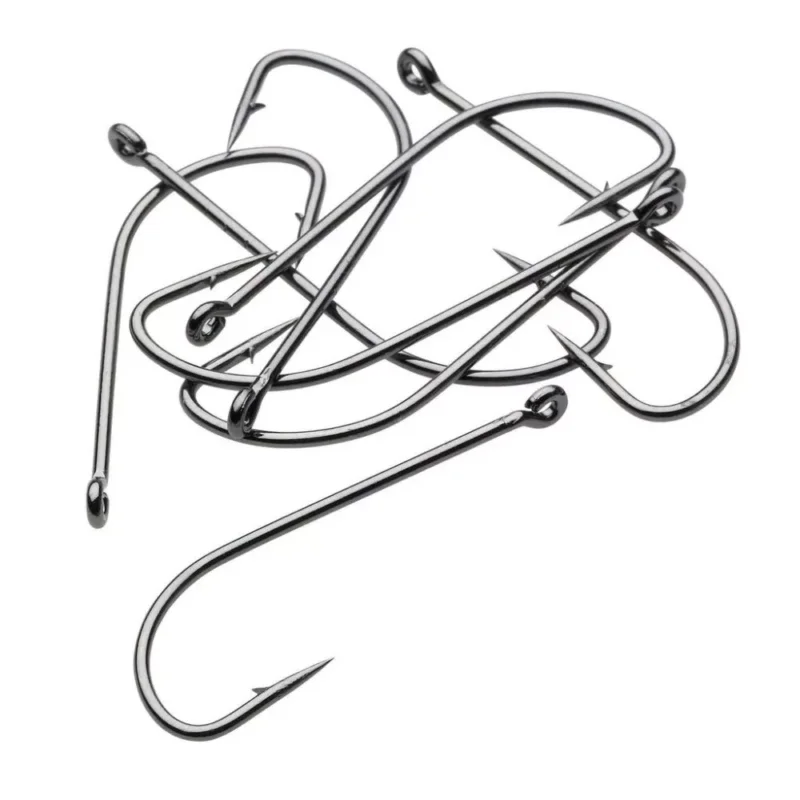 Akciós ár KINETIC Long Shank Single Hook 2 Black 10pcs Süllöző horog