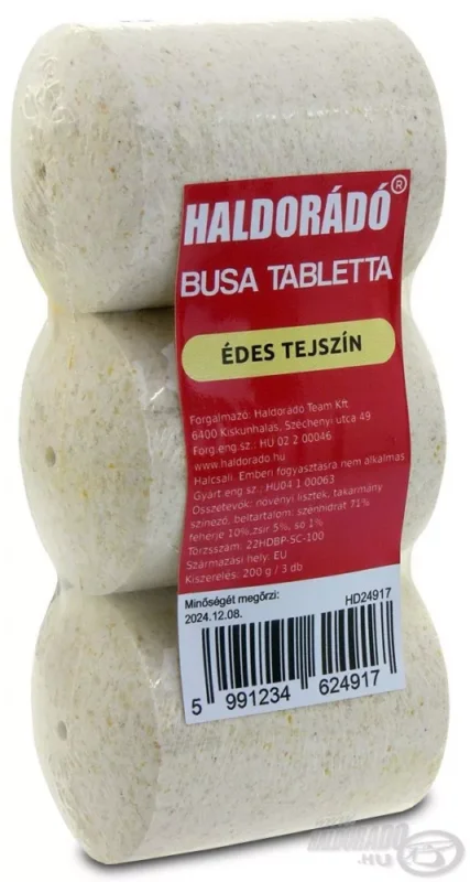 Azonnali szállítás Haldorádó Busa tabletta - Édes tejszín 200gr