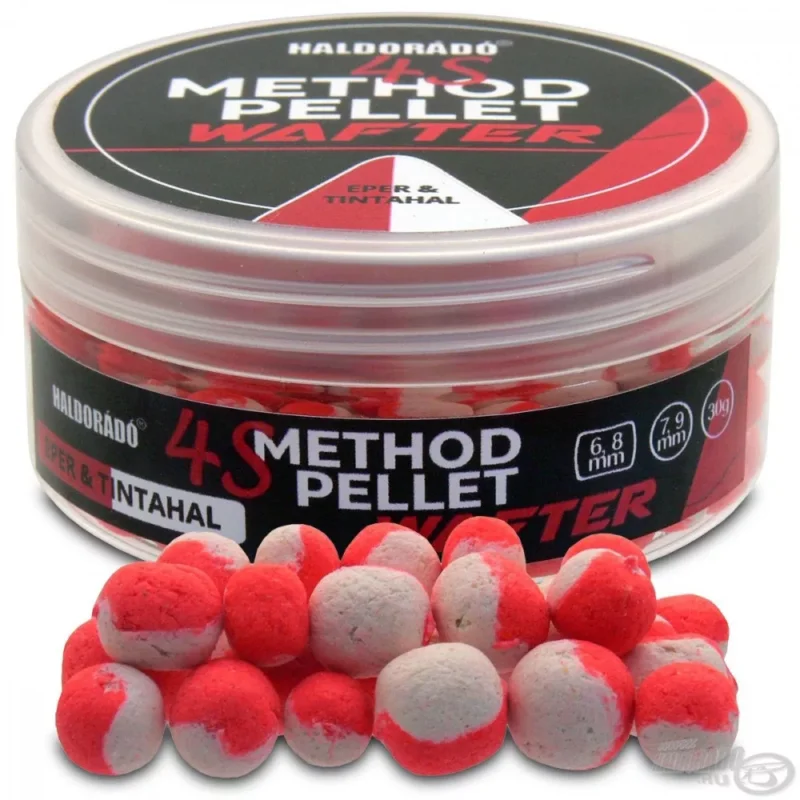 Gyors kiszállítás Haldorádó 4S Method Pellet Wafter 6, 8 mm - Eper & Tintahal