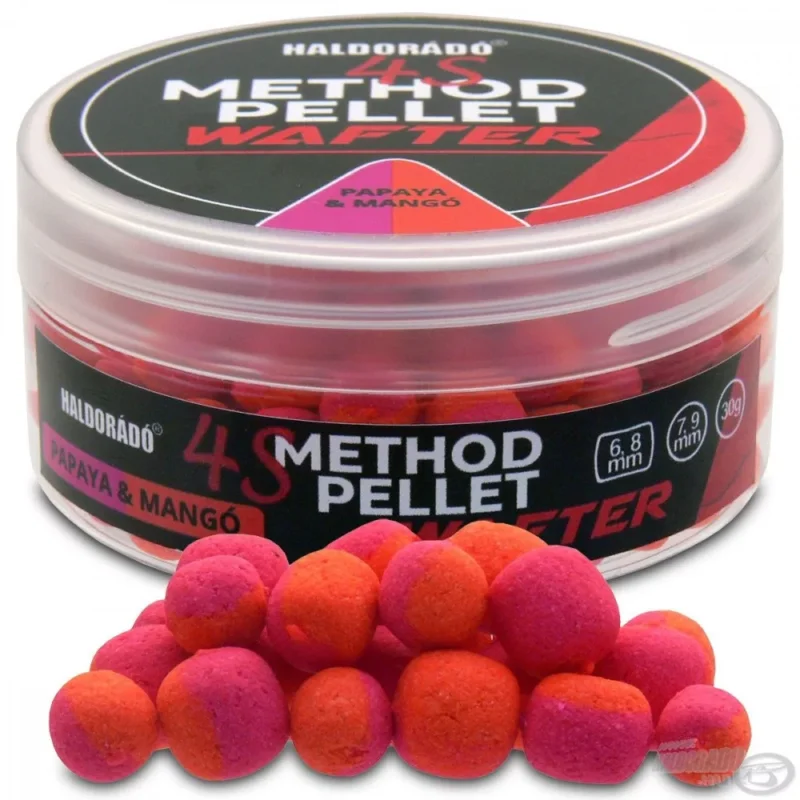Bestseller Haldorádó 4S Method Pellet Wafter 6, 8 mm - Papaya & Mangó