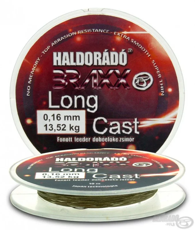 Utolsó esély Haldorádó Braxx Long Cast - Fonott feeder dobóelőke zsinór 0,18mm / 10m - 16,48 kg