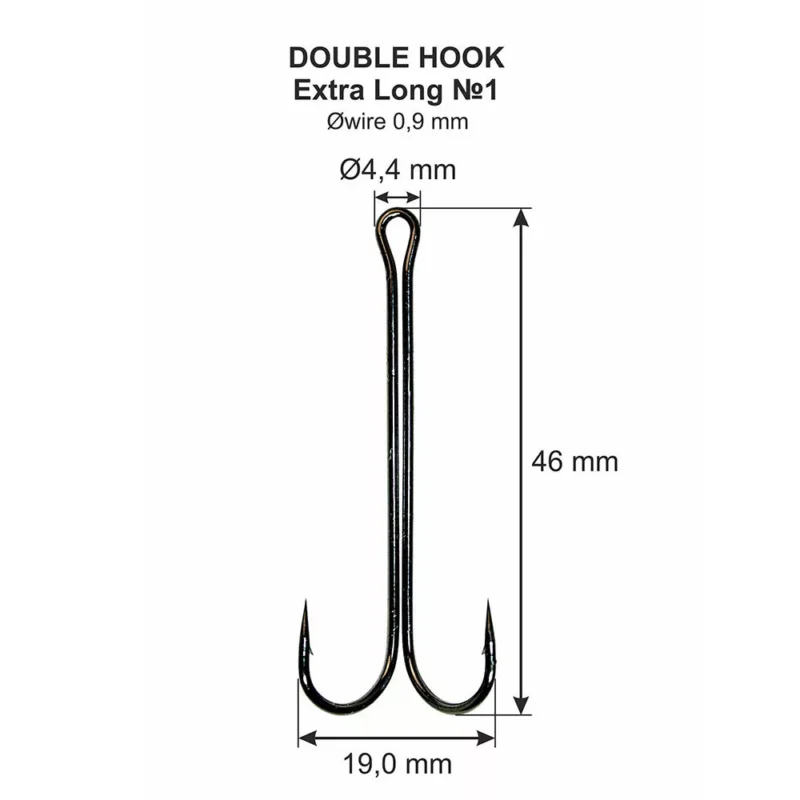 DS Kettes horog Extra long No. 1 (4db/csomag) Végkiárusítás