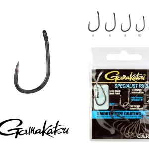 Ajánlat Gamakatsu G-Carp Specialist RX BL Fekete 4 10db/csomag Füles Szakáll nélküli Bojlis horog