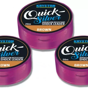 Expressz szállítás Kriston Quicksilver Shock Leader 45lbs 20m Fonott előkezsinór-Barna