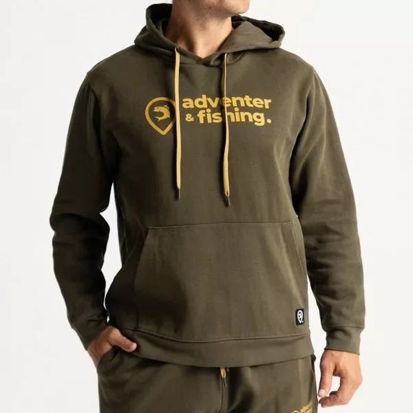 Adventer Cotton Hoodie Pulóver Khaki M Akciós ár