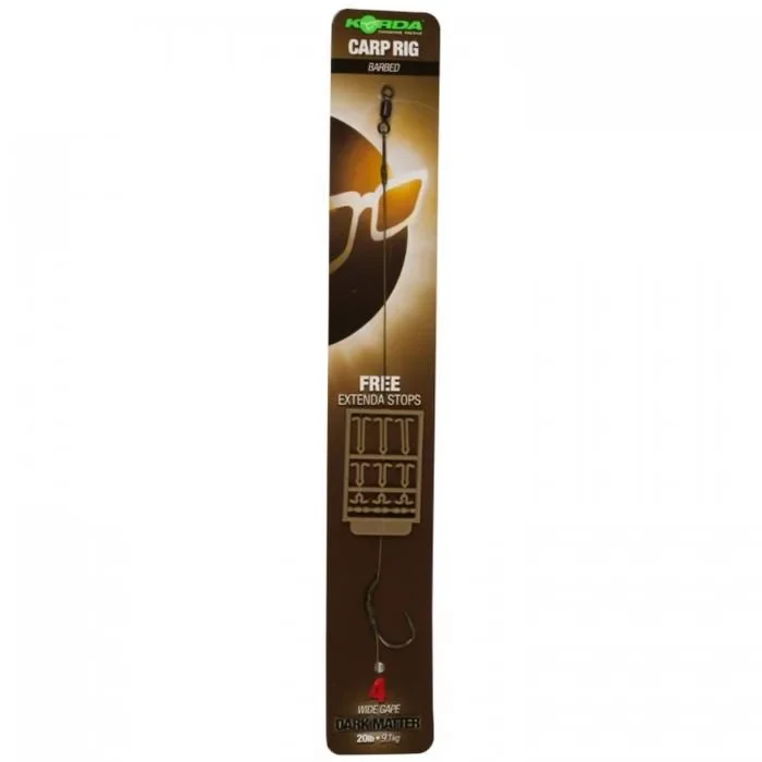Korda Dark Matter Carp Rigs Előkötött Horog 6 Azonnali szállítás