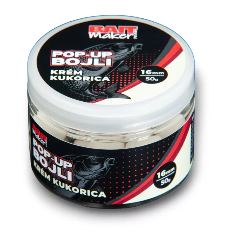 Korlátozott ajánlat Baitmaker pop up bojli krém kukorica 16mm 50g