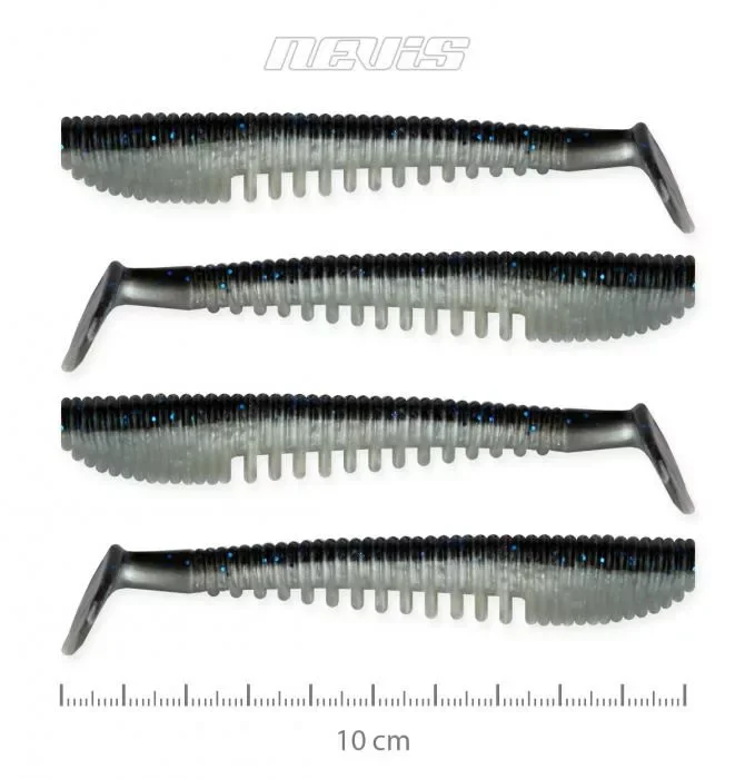 Nevis Impulse Shad Gumihal Fekete-Ezüst 10cm Expressz szállítás