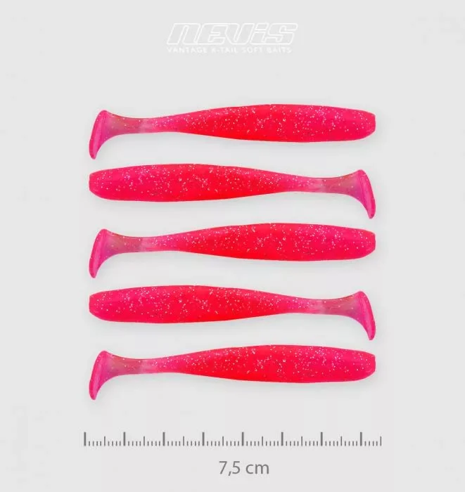 Nevis Vantage Shad Gumihal Pink-Flitter 7,5cm Legnépszerűbb