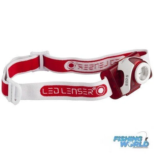LED LENSER SEO5 FEJLÁMPA PIROS Legnépszerűbb