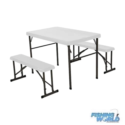 LIFETIME SZETT (ASZTAL + 2 PAD) ÖSSZECSUKHATÓ 107 CM Legjobb ár
