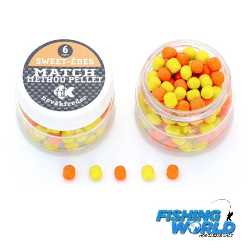 Novák Feeder Match Method Pellet -6mm, édes (narancs-sárga) Utolsó esély