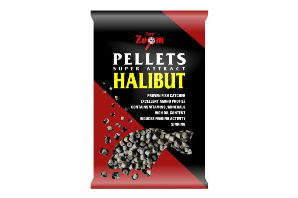 Legnépszerűbb CarpZoom – Fúrt halibut pellet, 8 mm, halibut, 800 g