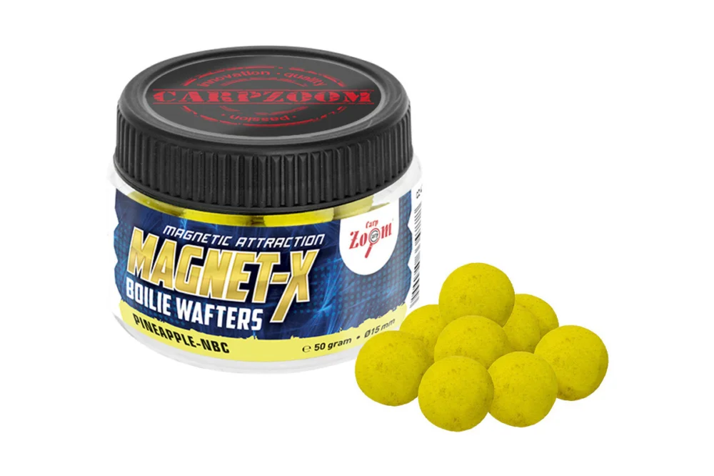 Expressz kézbesítés CarpZoom – Magnet-X Boilie Wafters prémium horogcsali, 15 mm, ananász, vajsav(NBC), 50 g
