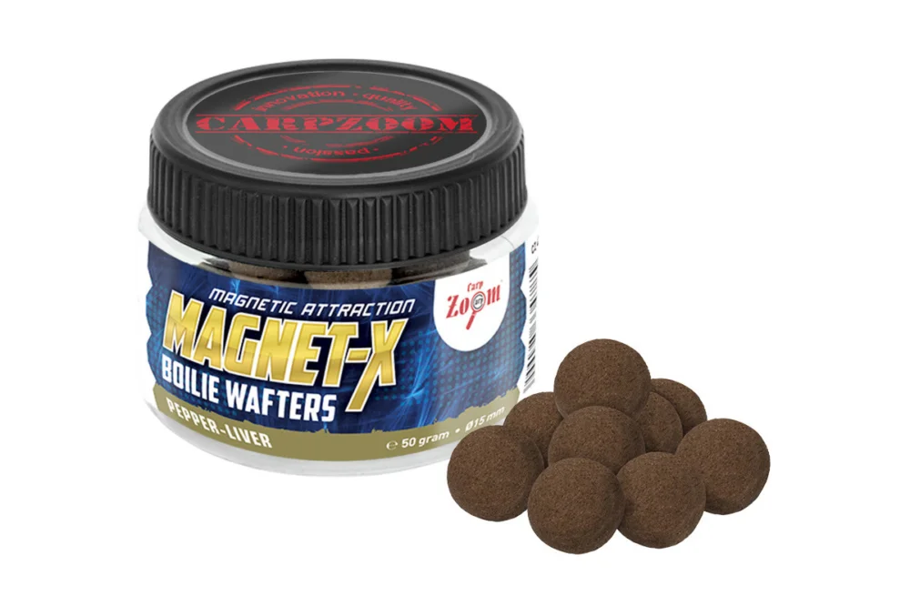 CarpZoom – Magnet-X Boilie Wafters prémium horogcsali, bors, máj, 50 g Vásárlói kedvenc