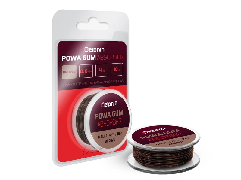 Utolsó esély Delphin – POWA GUM Absorber Barna monofil előkezsinór
