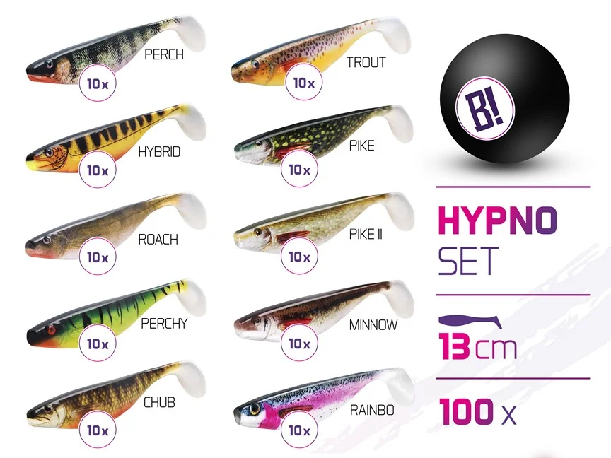 Újdonság Delphin – Műcsali szettek BOMB Hypno 13cm / 100db