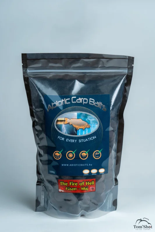 Abiotic Carp Baits The Fire of Hell (fűszeres máj) bojli 1 kg Outlet
